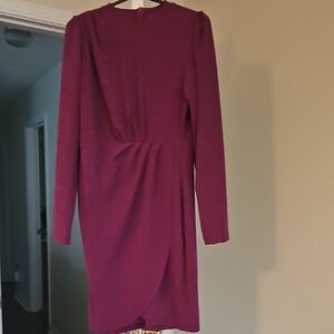 SHEIN Long Sleeve Purple Dress